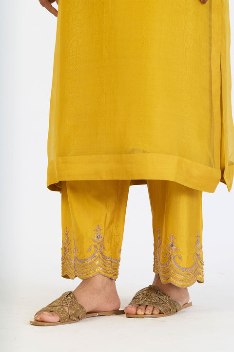 Sumedha Kurta and Pant - Lime