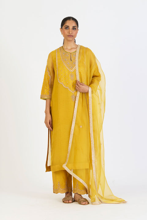 Sumedha Kurta and Pant - Lime