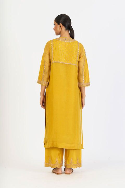 Sumedha Kurta and Pant - Lime