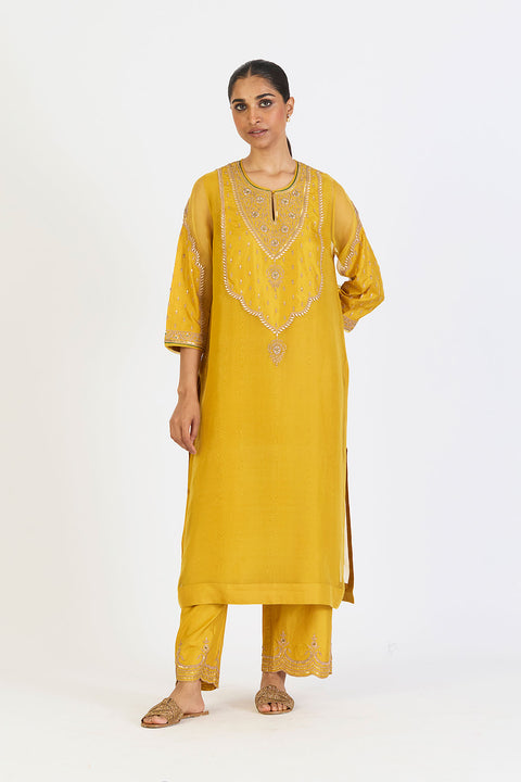 Sumedha Kurta and Pant - Lime