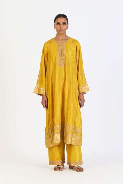 Vasudha Kurta and Pant - Lime