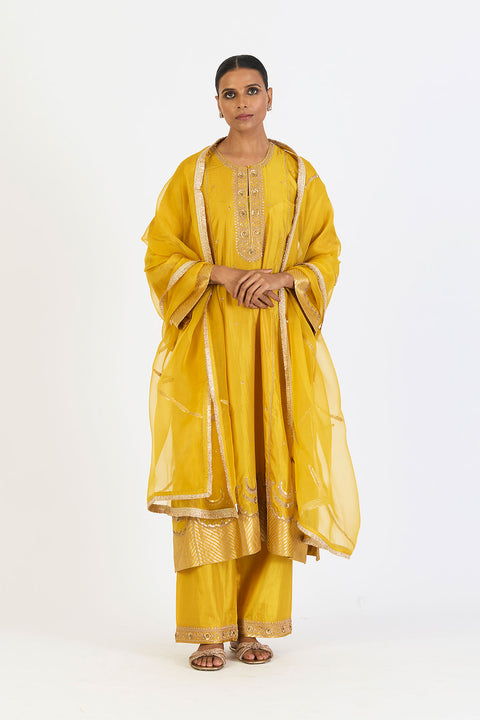 Vasudha Kurta and Pant - Lime