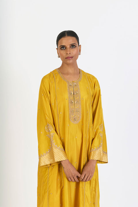 Vasudha Kurta and Pant - Lime