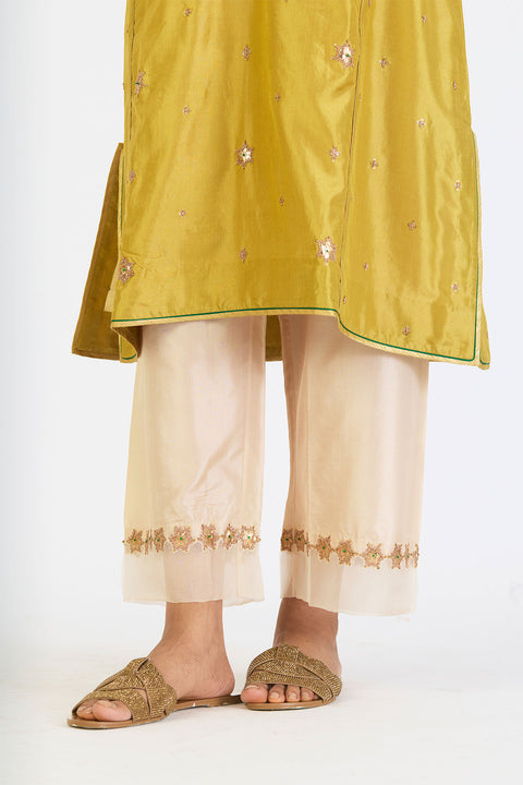 Rachita Kurta and Pant - Lime Green