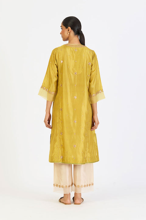 Rachita Kurta and Pant - Lime Green