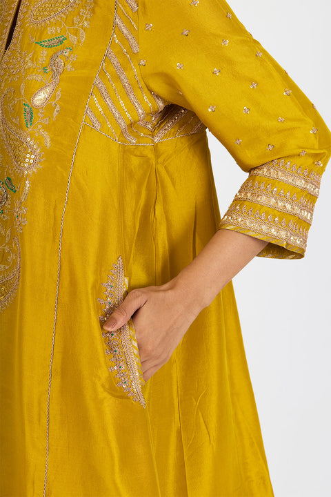 Riddhima Kurta and Pant - Lime