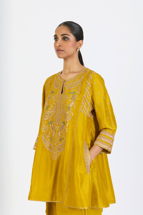 Riddhima Kurta and Pant - Lime
