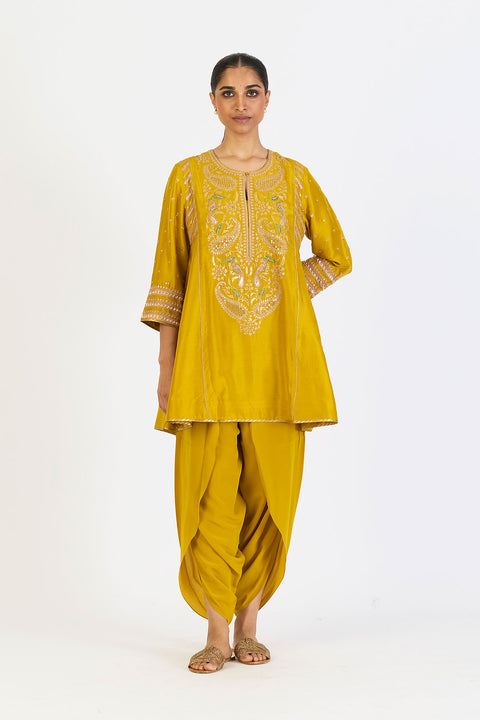 Riddhima Kurta and Pant - Lime