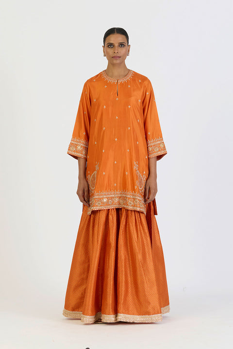 Amaya Kurta and Sharara - Orange
