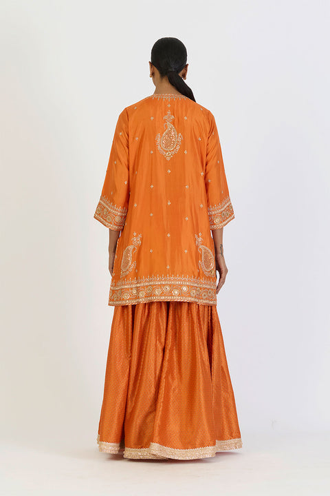 Amaya Kurta and Sharara - Orange