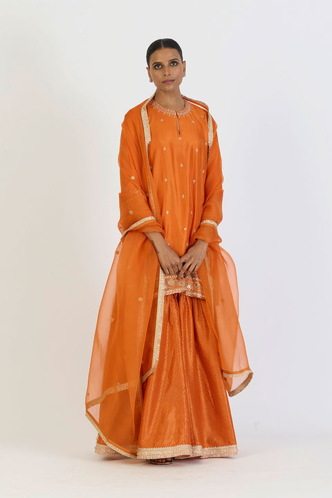 Amaya Kurta and Sharara - Orange