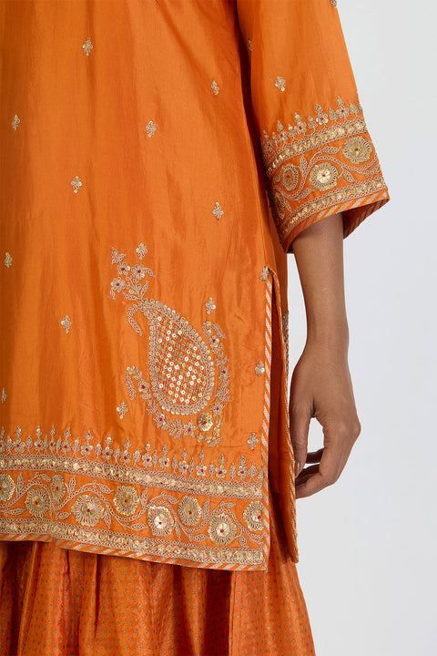 Amaya Kurta and Sharara - Orange