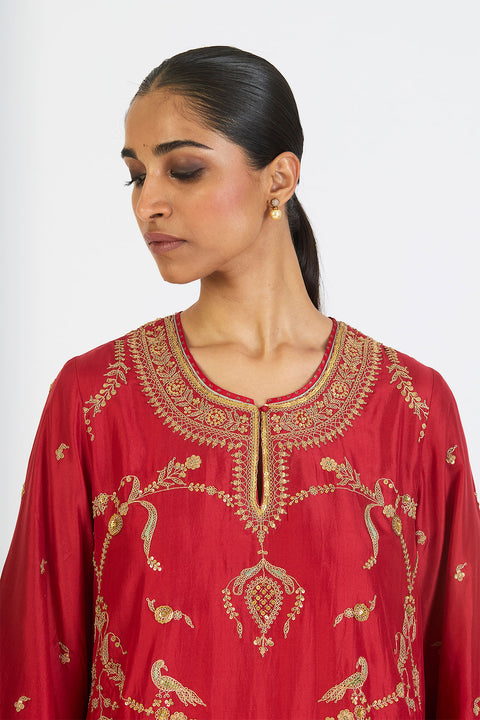 Mahika Kurta and Pant - Red