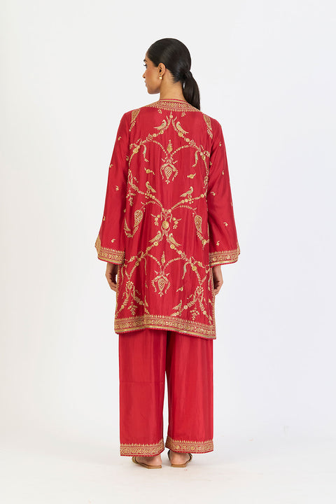 Mahika Kurta and Pant - Red