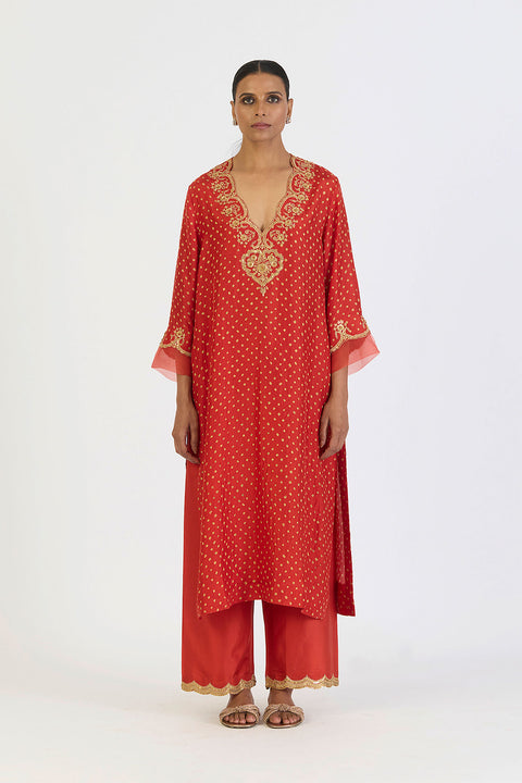 Shreya Kurta and Pant - Rust