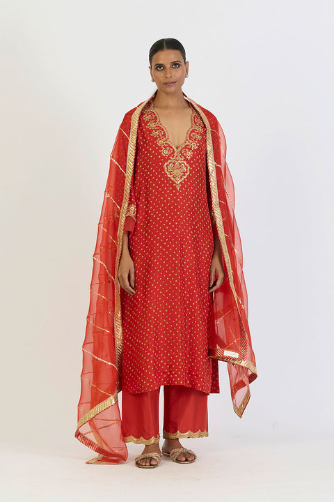 Shreya Kurta and Pant - Rust