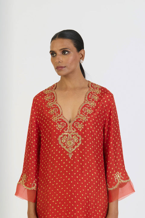 Shreya Kurta and Pant - Rust