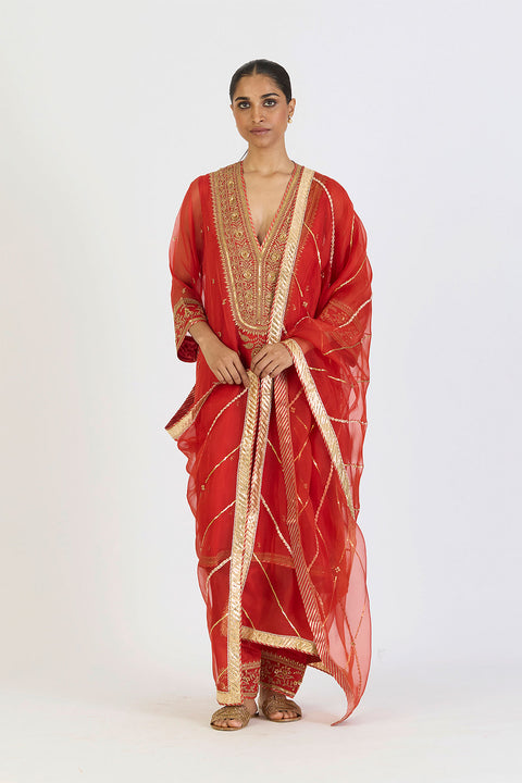 Aarohi Kurta and Pant - Rust