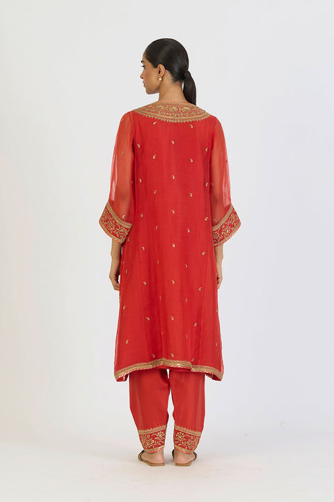 Aarohi Kurta and Pant - Rust