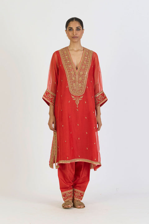 Aarohi Kurta and Pant - Rust