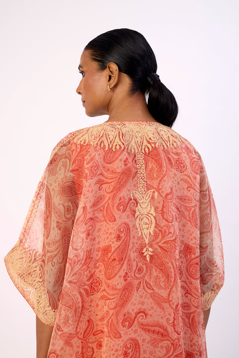 Gulnaar Kaftan and Pant - Peach