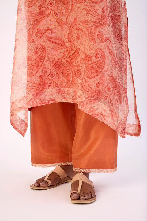 Gulnaar Kaftan and Pant - Peach