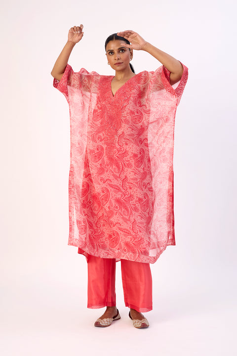 Gulnaar Kaftan and Pant - Pink