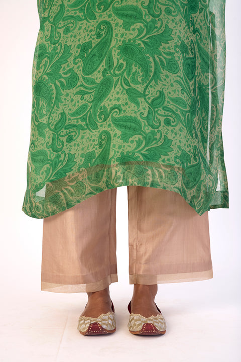 Gulnaar Kaftan and Pant - Green