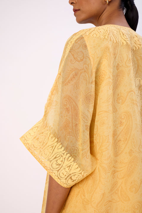 Gulnaar Kaftan and Pant - Yellow