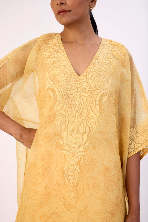 Gulnaar Kaftan and Pant - Yellow