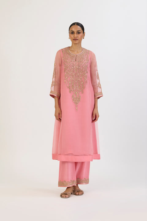 Vamya Kurta and Pant - Pink