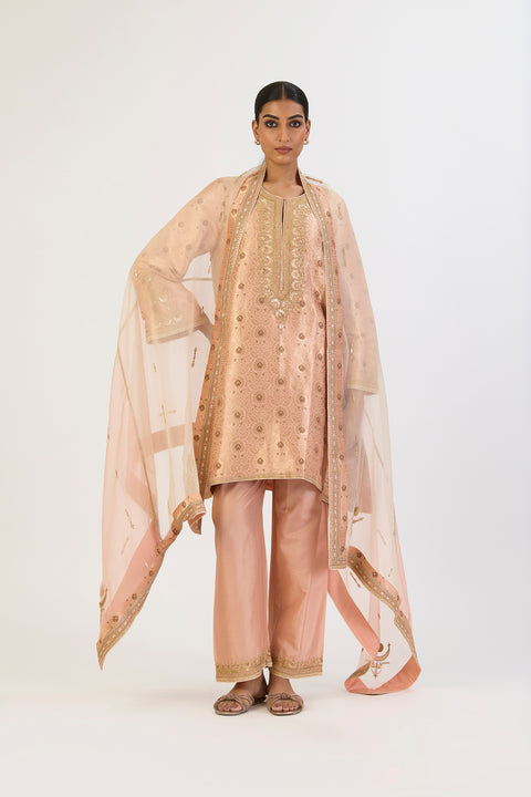 Suhasini Kurta and Pant - Peach