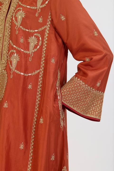 Shibani Kurta and Pant - Rust