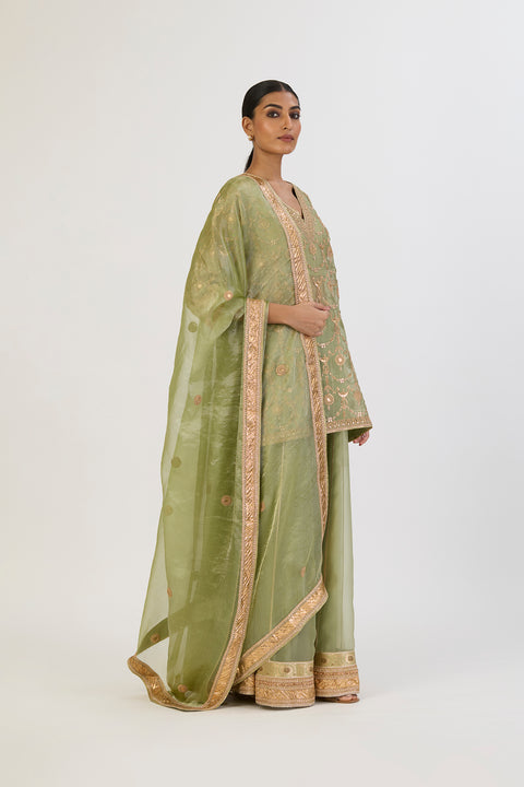 Tarang Dupatta - Sea Green
