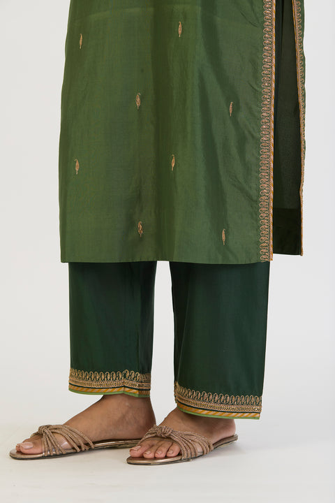 Chitrali Kurta and Pant - Green
