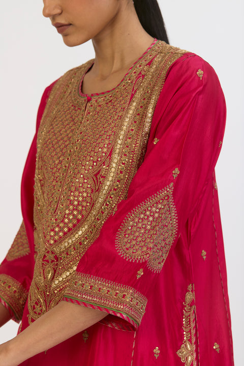 Shalini Kurta and Pant - Dark Pink