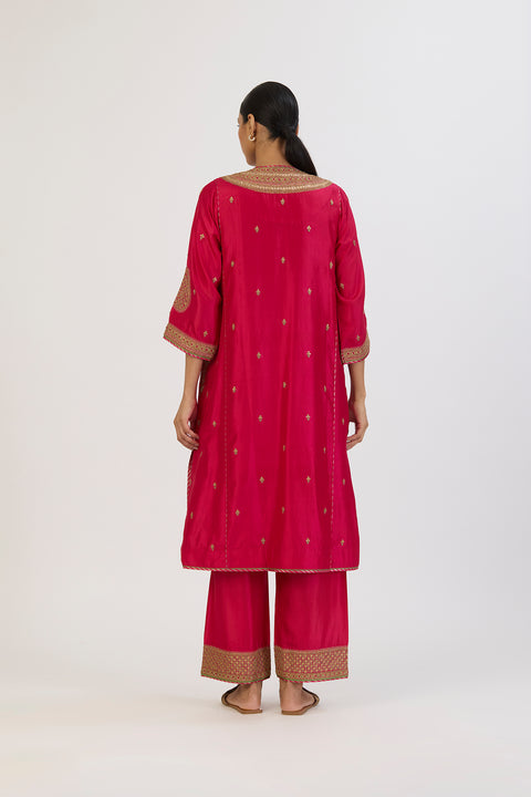 Shalini Kurta and Pant - Dark Pink
