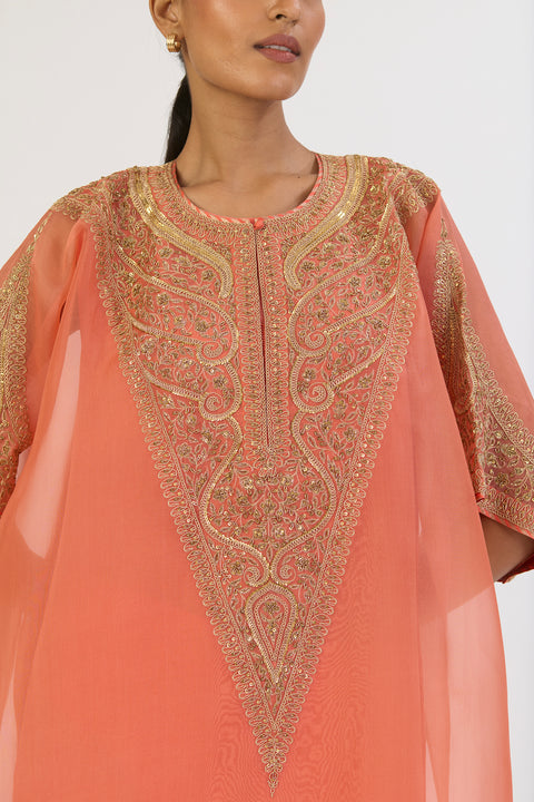 Avanti Kaftan and Pant - Coral