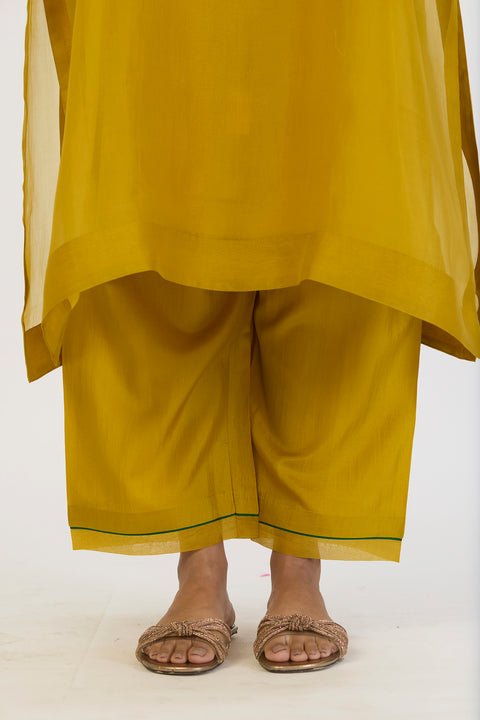 Niharika Kaftan and Pant - Lime Green