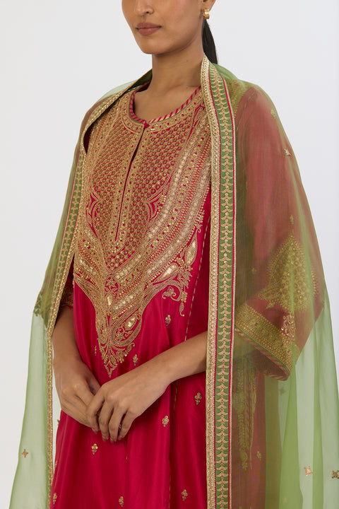 Rajasi Dupatta - Dull Green