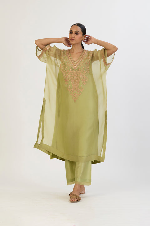 Shambhavi Kaftan and Pant - Sea Green