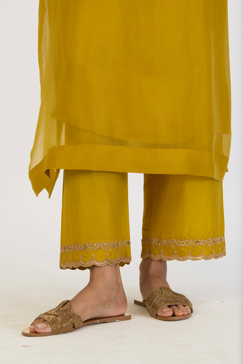 Madhavi Kaftan and Pant - Lime Green