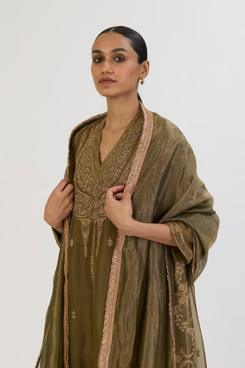 Mridula Dupatta - Mehndi Green