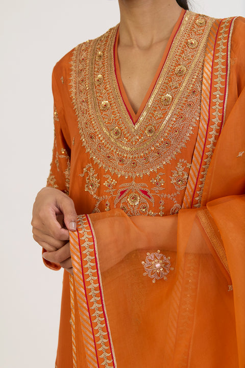 Rajasi Dupatta - Orange