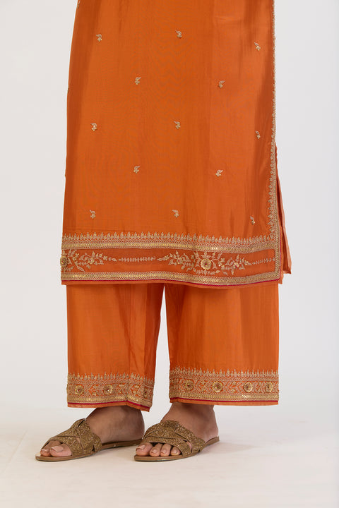 Surmai Kurta and Pant - Orange
