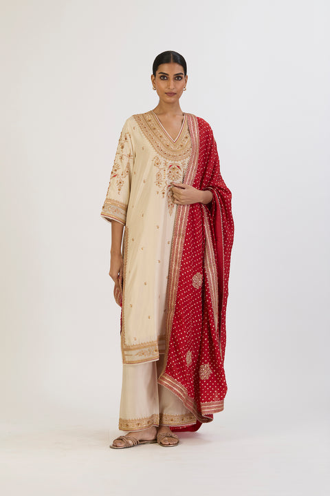 Avanti Bandhani Dupatta - Red