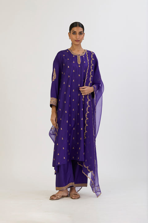 Hina Kurta and Pant - Purple
