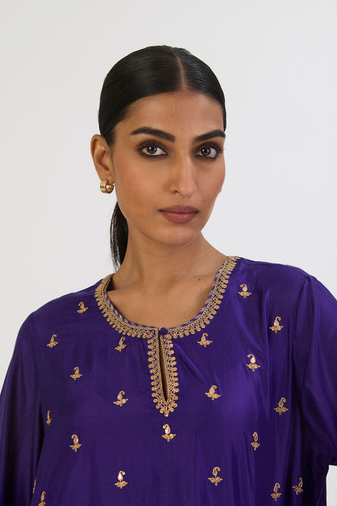 Hina Kurta and Pant - Purple