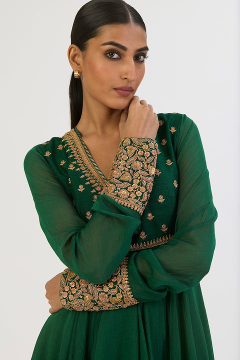 Neelima Anarkali - Green