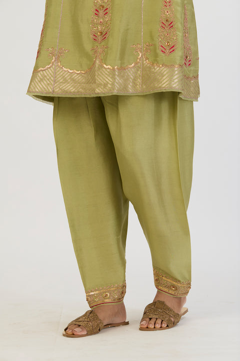Mehar Kurta and Pant - Sea Green